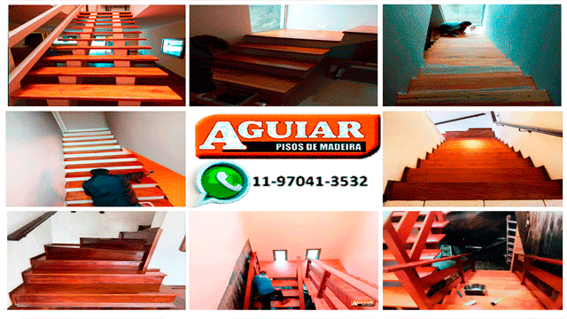 Raspagem de escada de madeira